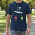 thumbnail image 4 of Fih Calling Remind Me Message Decline Accept Phone Call Fish T-Shirt – Retro Humor Theme – Novelty Gift, 4 of 6
