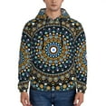 thumbnail image 2 of Bingfone Dot Mandala Men'S Drawstring Hoodie Long Sleeve Pocket Sweatshirts-Medium, 2 of 9