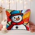 thumbnail image 5 of DIY Latch Hook Pillow Kits Winter Colorful Snowman Printed Pillowcase Crochet Yarns Hooking Handmade Pillow Cover Cushion for Home Sofa Decoration 17x17inch-3, 5 of 7