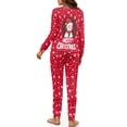 thumbnail image 3 of DISNIMO Christmas Snowflake Snowman Print Women's 2 Piece Pajama Set Long Sleeve Sleepwear with Long Pajama Pants 4 Pcs Pj Set Crew Neck Nightwear with Pockets Casual Loose Loung Sets, L, 3 of 7
