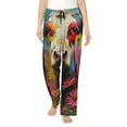 thumbnail image 2 of Lsque Yellow Daisy Cow Print Women's Pajama Pants, Lounge Pant - Comfortable Home Wear,Elastic Waistband, Stylish Design-Medium, 2 of 9