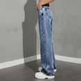 thumbnail image 7 of CHEEREAM Baggy Stretchy Jeans for Womens High Waisted Trendy Wide Leg Denim Pants Boyfriend Trouser with Patch Pockets, 7 of 7