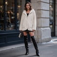 thumbnail image 6 of REDESS Winter Coats for Women, Hooded Button Front Outerwear Coats, Casual Warm Winter Jacket, 6 of 7