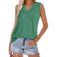 thumbnail image 7 of Summer Tunic Tops For Women V Neck Sleeveless Tee Plain Basic Camisole Slim Fitted Cami Dressy Classic Vest Office Work Trends T Shirts Tank Top Clothing, 7 of 7
