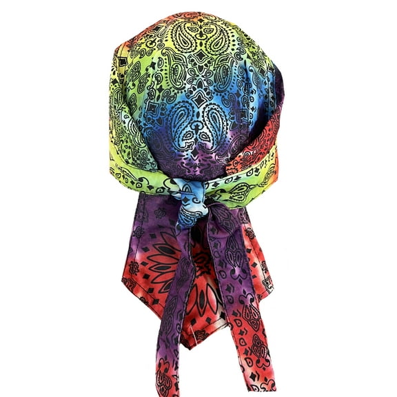 Danbanna Woodstock Tie Dye Skull Cap Durag Bandana Style