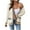 DT--Beige, variant on DailyTrove Women's Contrast Trim Cardigan, Long Sleeve, Casual Brunch & Weekend Wear, Soft Rayon Blend, Plus Size Friendly