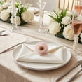 thumbnail image 3 of 12 Pack Jacquard Cloth Napkins, Washable and Reusable Table Dinner Napkins for Restaurant, Weddings and Parties White 18x18inch, 3 of 5
