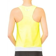 Sasaki (SASAKI) Rhythmic gymnastics practice Y back top (with loose FIT and cup pocket) 7048 Fluorescent yellow x white L