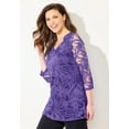 thumbnail image 3 of Catherines Women's Plus Size Jacquard Burnout Top, 3 of 4
