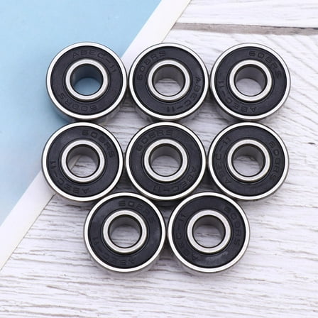 ROSENICE 8Pcs 608 2Rs Steel Bearings For High Speed And Low Lubrication In Skateboard Wheels