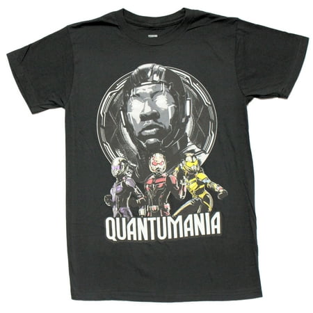 Ant-Man Quantumania Mens T-Shirt - Ft. Antman, Wasp, Stature & Kang (Small)