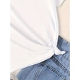 thumbnail image 3 of Summer Chic Girls' T-Shirt with Cartoon & Letter Design - Casual, Breathable Cotton, Machine Washable - Perfect for Play & Casual Attire, 3 of 6