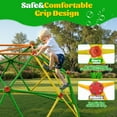 thumbnail image 4 of 6ft Kids Climbing Toys, Seizeen Outdoor Colorful Dome Climber Steel, Geometric Climbing Dome Jungle Gym with Gripper, Stable Rhombus, Max Support 500LBS, Age 3+ Boys&Girls Indoor Play, 4 of 9