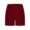 thumbnail image 6 of Cutuoiiu Casual Womens Fashion Athletic Shorts Solid Color Elastic Waist with Zipper Pockets and Liner for Workout Gifts, 6 of 9