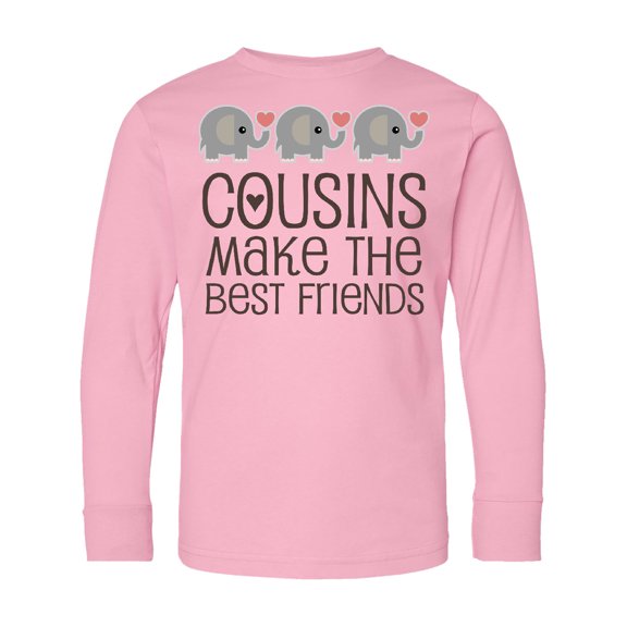 Inktastic Cousins Make the Best Friends Long Sleeve Youth T-Shirt