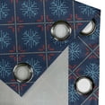 thumbnail image 4 of Ambesonne Nordic Grommet Curtain, Vintage Snowflake Motifs, 50" x 72", Blue Beige Scarlet, 4 of 6