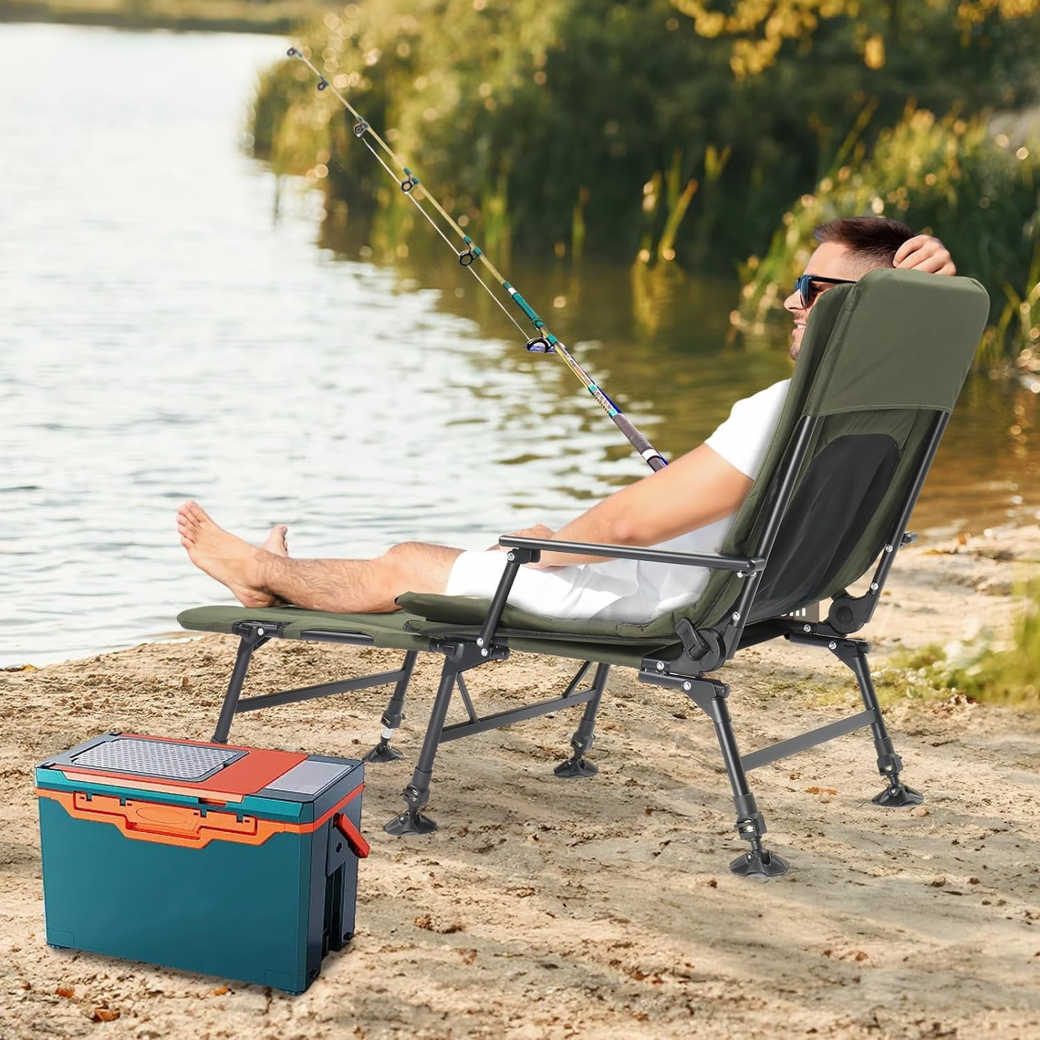 Fishing Chair Beach Chair 150kg Heavy Duty Seat Portable Durable Camping  Stool