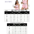 thumbnail image 5 of Womens Sets 2 Piece Outfits Summer Sexy Crop Top and High Waisted Shorts Pajama Set, 5 of 5