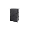 thumbnail image 2 of 3 Drawer Dresser Storage Vertical Tower Organizer Bedroom Nightstands Steel Frame, Grey, 2 of 5