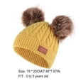 thumbnail image 2 of Bufanda y gorro Sonducket Bebé Invierno Cálido Kit Beanie Cap Térmico Clima Frío Pompón marrón amarillo, 2 of 6