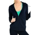 thumbnail image 4 of Women's Lightweight Cotton Blend Long Sleeve Zip Up Thin Hoodie Jacket, 4 of 4