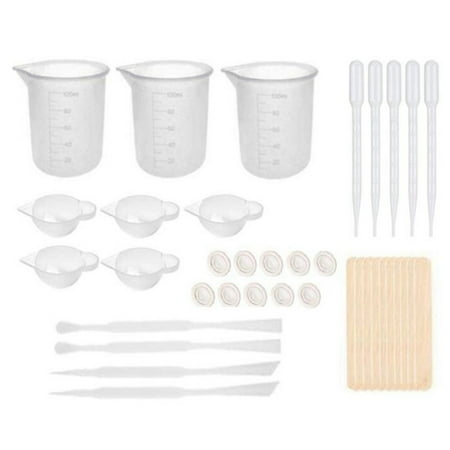 

Resin Tools Measure Cups Silicone Cup Mix Stick Wooden Sticks Dropper Adjustment Adjuster Jewelry Making Hand