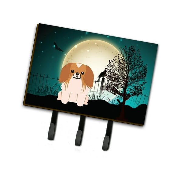Halloween Scary Pekingese Red White Leash or Key Holder