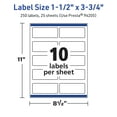 thumbnail image 6 of Avery TrueBlock Rectangle Labels, 1.5" x 3.75", 250ct, 6 of 8