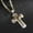 Gold Silver Color, variant on Fashion Men's Vintage Flat Handmade Necklace With Multilayer Golden Black 14K Yellow Gold Cross Pendant Necklace Jewelry