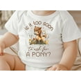 thumbnail image 2 of Is it too soon to ask for a pony Baby Bodysuit ,Funny New Born New Parent Baby Onesie®, New Mom Gift, Baby Shower Gift , Short Sleeve Tee Bella, 2 of 9