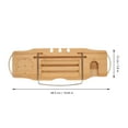 thumbnail image 2 of HAMPPLIES Adjustable Bathtub Tray with Phone Holder and Towel Storage 1 Set, 2 of 7