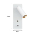 thumbnail image 2 of Lámpara de pared minimalista, accesorio de iluminación con interfaz USB, aplique decorativo de 3000 K de luz blanca cálida de para el hogar, sala ,, 2 of 8