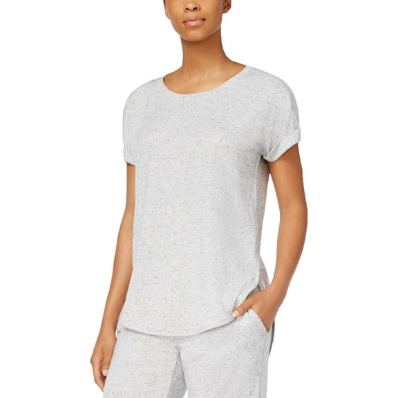 Alfani Scoop-Neck Pajama Top (Gray, XS)