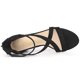 thumbnail image 4 of Sandalias de mujer Allegra K con tira cruzada en el tobillo y tacón grueso Negro 41, 4 of 5