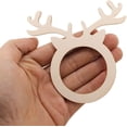 thumbnail image 2 of 20 Pieces Christmas Napkin Rings Wooden Elk Napkin Holders Fits Xmas Party Dinner Table Decor, 2 of 4