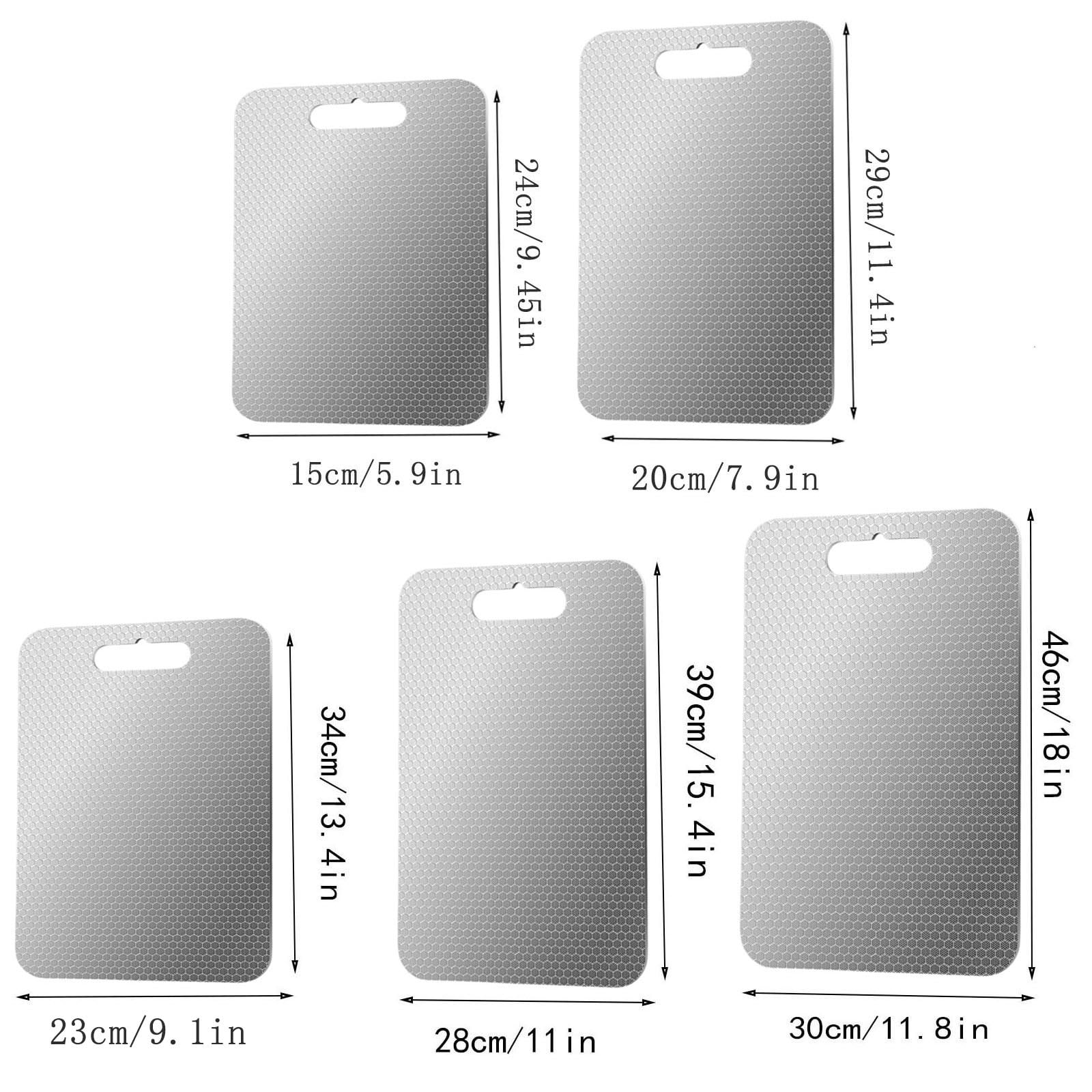 Double Sided Metal Cutting Board 7.9 x 11.4 inch - Non- Stainless Steel Prep Mat for Kitchen, Fruit Vegetable & Meat Chopping, Kneading Cutting Board Mats for Indoor Outdoor Use (Honeycomb)
