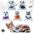 thumbnail image 1 of Cat Catnip Toy Stuffed 5PCS Ghost Cat Chewing Toy Kitten Play Toy for Halloween, 1 of 7