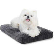Dog Crate Bed Washable Dog Beds for Extra Small Dogs Deluxe Thick Flannel Fluffy Comfy Kennel Pad Anti-Slip & Anti-Scratch Pet Sleeping Mat, 21 x 12 Inch, Gray