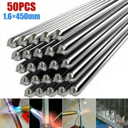 

50pcs Aluminium Welding Rods Low Temperature Fast Easy Wire Brazing 1.6*450mm