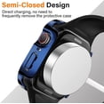 thumbnail image 4 of Estuche de 2 piezas compatible con Apple Watch Series 8 Series 7 de 45 mm con protector de pantalla, estuche rígido ultrafino con cubierta de pantalla de vidrio templado antiarañazos, 4 of 5