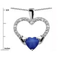 thumbnail image 3 of Star K� Hands Holding Heart Created Star Sapphire Claddagh Pendant Necklace, 3 of 9