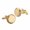 Golden round brushed, variant on 1 Pair Contemporary Cufflinks Set French Cuff Dress Shirts Shirt Accessories Suitable for Various Occasion