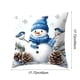 thumbnail image 3 of Uuiauoio Christmas Holiday Pillow Covers Linen Cushion Cases Santa Snowman Reindeer Pattern Decorative Throw Pillow for Sofa Bed Living Room Home Decor Festive Seasonal Accent, 3 of 6