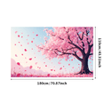 thumbnail image 1 of Pink Cherry Blossom Tree Backdrop Tapestry for Photography Studio Home Decor Event Celebration Wedding Party Photography Background 120 x 150 Inch, 1 of 4