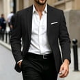 thumbnail image 5 of Atkumj Notch Lapel Blazer for Men Business Formal Solid Color Single Button Blazer Jacket Long Sleeve Casual Suit Jackets with Pockets S, 5 of 10