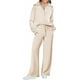 thumbnail image 1 of Conjunto de chándal de 2 piezas para mujer, otoño de 2023, sudadera holgada con media cremallera y pantalón de chándal de pierna ancha, conjunto de chándal para estar en casa., 1 of 5