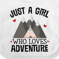 thumbnail image 4 of Inktastic Just a Girl Who Loves Adventure Girls Baby Bib, 4 of 4
