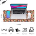 thumbnail image 5 of Long Mouse Pads for Desk,Multicolor Christmas Icon Pattern Desk Mats on Top Of Desks, Desk Mouse Pad Extra Large with 3mm Non-Slip Base and Stitched Edge for Gaming,Office,Work,Home 31.5x11.8in, 5 of 5