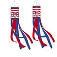 thumbnail image 4 of Independence Day Windsock under $5! Yannianjz Independence Day Windsock, Patriotic Outdoor Decor, Polyester Holiday Ornament, 2PCS American Flag Windsock, Party Decoration, 4 of 9