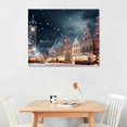 thumbnail image 2 of General 20x16in Canvas Wall Art Picture for Living Room Bedroom Christmas Snowy Scenery Canvas Painting White, 2 of 3